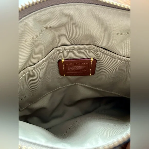 COACH Kitt Metallic Messenger Crossbody Purse - Picture 11 of 13